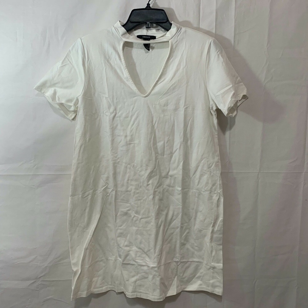 Forever 21 Women NIB Cutout T-Shirt Dress Size Med in Ivory